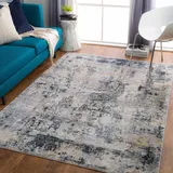 livabliss Trocadero Wohnzimmer modern – Abstrakt Design in Marmor Optik für Wohnzimmer 160x220 cm, Esszimmer, Schlafzimmer - Marmor e groß, weicher Kurzflor in Beige und Grau