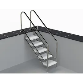 Ideal Edelstahl Treppe Modell 08.1 179,9 cm Edelstahl/ABS