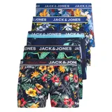 Jack & Jones Boxershorts Jacvel (5-St., 5er Pack) gute Passform durch elastische Baumwollqualität L