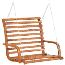 vidaXL Schaukelbank Bugholz Massiv mit Teak-Finish 126x63x92 cm