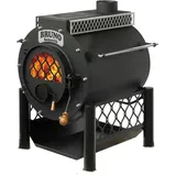 Werkstattofen Bruno® Romantik | mit Kochplatte und Ständer | 15 kW - Schwarz