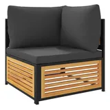 vidaXL Garten-Ecksofa mit Kissen Massivholz Akazie