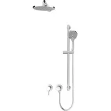 Keuco IXMO Brause-Set 5 Einhebelmischer, 2 Verbraucher, Brausestange und Kopfbrause, rund, 59651010501