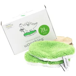 Waschies Waschpads für Babys und Kinder 2er Grün