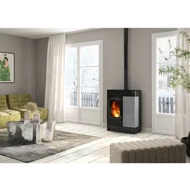 Oranier Calimo XL Stahl Schwarz/Abdeckplatte Speckstein