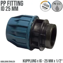 LE SANITAIRE PP-Klemmverbinder 25 mm x 1/2 Zoll frostsicher