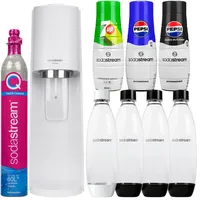 NEU Sodastream Terra Wassersprudler Weiß 4 Flaschen 3 Sirups Quick Connect