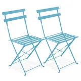 Oviala 2er-Set Bistroklappstühle Blau