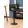 Actona Barhocker Sylvia Stahl rund matt 2er Set Schwarz/Braun
