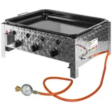 DEMA Gasgrill Gasbräter - Wurstbräter - Tischbräter mit 3 Flammen Gesamtmaße: 71 x 57 x 30 cm