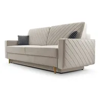 E-meubles MOEBLO Schlafsofa CALIFORNIA – Sofa aus Samtstoff Couch