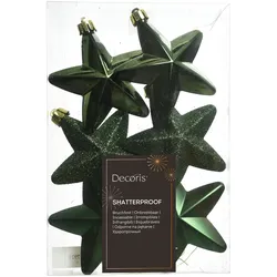 Christbaumschmuck Kunststoff Sterne Weihnachtsbaumschmuck Anhänger dunkelgrün