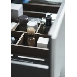 Duravit Box für Spiegelschrank, Utensilienbox mit Deckel, 100x160 mm, XV994807777, Farbe: Nussbaum Massiv