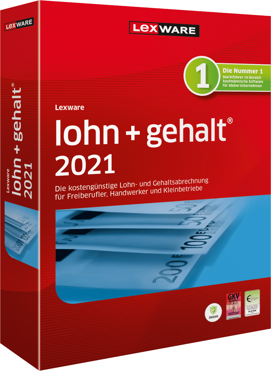 Lexware Lohn + Gehalt 2021, 365 Tage Laufzeit, Download