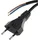 EMOS Euro-Zuleitung 3m, Netzkabel, Anschlusskabel schwarz/Verbindungskabel für Haushaltsgeräte mit Euro-Stecker, 2X 0,75 mm, H03VVH2-F Kunststoffkabel