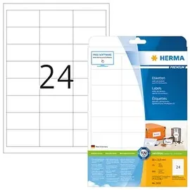 Herma Universaletiketten 5053 Weiß 66,0 x 33,8 mm 25 Blatt