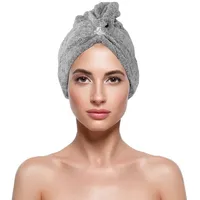 BestLivings Haarturban 25 x 65 cm Einheitsgröße Grau