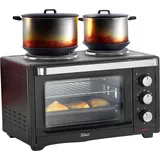 Zilan Minibackofen 28L mit Kochplatten Rotisserie 100-230°C
