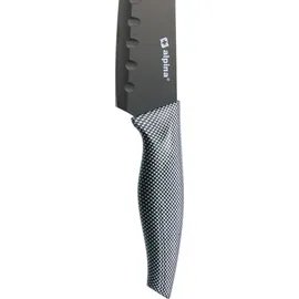 Alpina 6 teiliges Messer-Set Brot, Fleisch, Allzweck, Schäler und Santoku-Messer 6-tlg. Schwarz