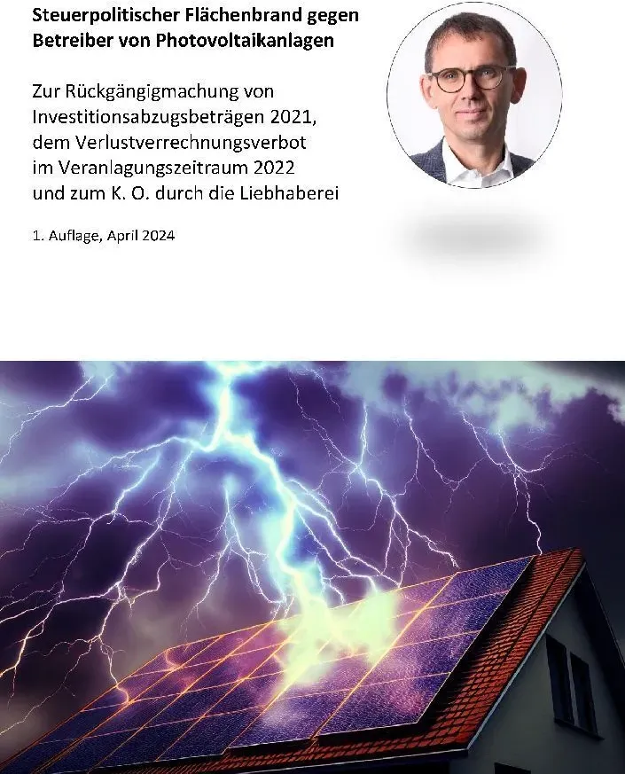 Steuerpolitischer Flächenbrand Gegen Betreiber Von Photovoltaikanlagen - Stefan Mücke  Kartoniert (TB)