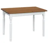 Küchentisch Esstisch Speisetisch Tisch Kiefer Weiss Farbe Eiche - 80 x 90 cm