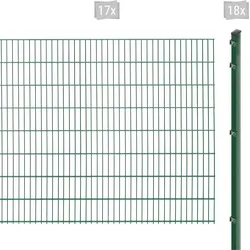 Doppelstabmattenzaun ARVOTEC "EXCLUSIVE 163 zum Einbetonieren", grün (dunkelgrün), H:163cm, Stahl, Kunststoff, Zaunelemente, Zaunhöhe 163 cm, Zaunlänge 2 - 60 m