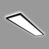 Briloner Tava LED Deckenlampe 98cm flach, neutralweißes Licht, Lampe, Deckenleuchte, Wohnzimmerlampe, LED Panel, Küchenlampe, Deckenbeleuchtung, 98x20x3 cm, Schwarz