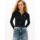 Tommy Hilfiger Kapuzenstrickjacke Schwarz XS