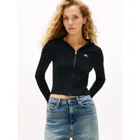 Tommy Hilfiger Kapuzenstrickjacke Schwarz XS