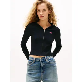 Tommy Hilfiger Kapuzenstrickjacke Schwarz XS