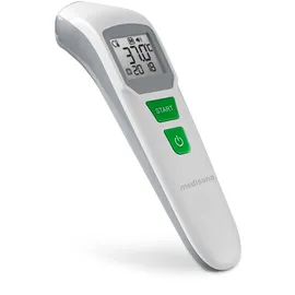 Medisana TM 762 Infrarot-Fieberthermometer - digitales Stirnthermometer mit Fieberalarm, Speicherfunktion und Messung von Flüssigkeiten