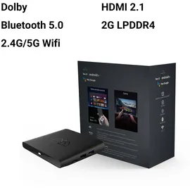 Homatics BoxQ T2/C | Android TV Box | Streaming Box | Google Voice Assistant | Netflix | Disney+ | Prime Video | WiFi Bluetooth 5.0, USB, MicroSD