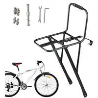Fahrrad Gepäckträger Vorne | Lastenrad Gepäckträger | Aufnahme für Tasche Reise Mountainbiking Cruiser Transport Korb Gabel