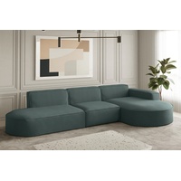 Fun Möbel Ecksofa Designersofa PALMA in Stoff Opera Velvet