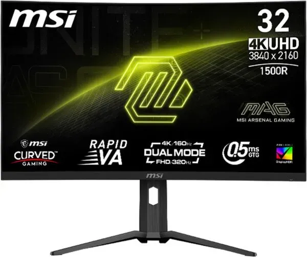 MSI Monitor MAG 321CUPDFDE, 32 Zoll, 4K UHD 3840 x 2160 Pixel, 0,5 ms, 160 Hz, Curved, Gaming