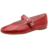 TAMARIS Damen Ballerina mit Strap flach, rot, 39 EU