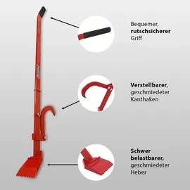 Baumarktplus Profi Fällheber 130 cm 10 cm breit Wendehaken Stammwender Baumfällheber Fällkeil