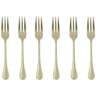 sambonet Besteck-Set Royal Antique Edelst./PVD Champ Kuchengabeln Set6, Edelstahl rostfrei, Besteck-Sets