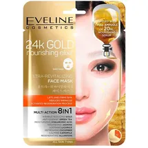 Eveline Cosmetics 24k Gold Ultra Revitalisierende Tuchmaske mit Gold & Hyaluronsäure 8-in-1