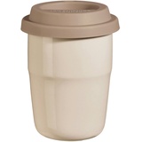 Asa Selection cup & go Thermobecher creme, Deckel braun Porzellan/Silikon 34701024 Braun