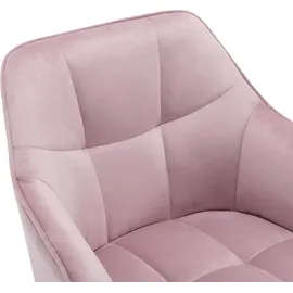 Woltu Drehstuhl Samt Rosa