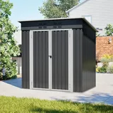 Gerätehaus Geräteschuppen Verzinkter Stahl mit Pultdach Schuppen