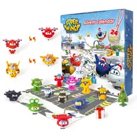 Super Wings Adventskalender mit 24 Überraschungsspielzeugen, Sammelfiguren, Zubehör und Aufklebern, Weihnachts-Countdown-Geschenke für Jungen und Mädchen ab 3 Jahren