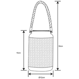 bmf-versand Solarlampe Garten 2er Set Laterne 30cm Solarleuchten Außen Außenleuchte Solar - Schwarz/Braun