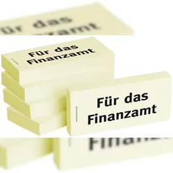 1301010119 Haftnotizen "Für das Finanzamt " - 75 x 35 mm, 5x 100 Blatt
