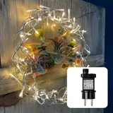 Hellum LED-Lichterkette Metallkranz 45 cm warmweiß