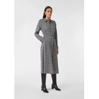 Comma, Hemdblusenkleid Sommerkleid All-over-Print Beige/Schwarz 38