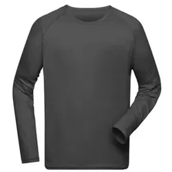 Herren Recycled Langarm Sportshirt JN522, titan-grau, Größe XXL - titan - XXL