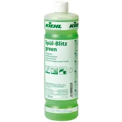 Kiehl Spül-Blitz green Handspülmittel, Fettlösender Geschirrreiniger auf Basis nachwachsender Rohstoffe, 1 Flasche à 1 Liter