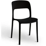 Stuhl Alice Kunststoff Stapelbar Farbe Schwarz Modell Comfort